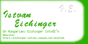 istvan eichinger business card